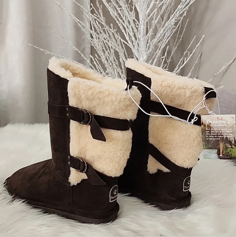 Bearpaw Alexandra Wool Sheep Skin Mid Calf Winter Boots